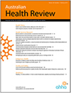 Australian Health Review雜志封面